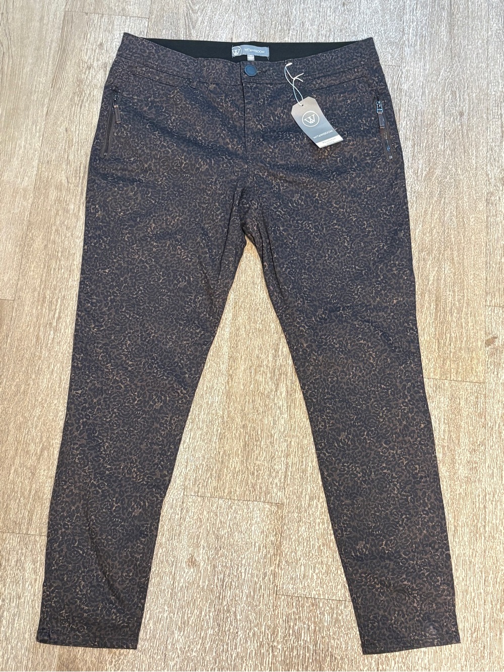 WIT & WISDOM PRINTED AB-SOLUTION JEGGINGS SIZE 14